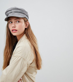 Серая кепка газетчика в клетку Monki-Серый