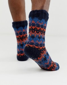 Набор носков оранжевого/синего цвета с узором Фэйр-Айл Totes-Синий