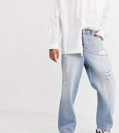 Синие джинсы с рваной отделкой COLLUSION-Синий