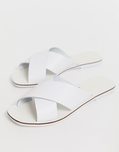 Кожаные сандалии Pieces-Белый