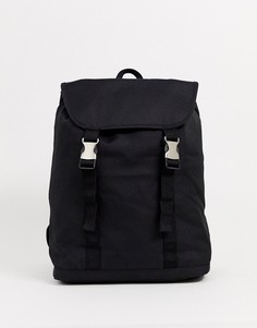 Черный рюкзак с двойными ремешками ASOS DESIGN