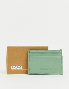 Светло-зеленый кошелек для карт из искусственной кожи ASOS DESIGN
