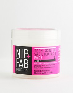 Подушечки ночного действия с салициловой кислотой NIP+FAB - Teen Skin Fix, 80мл-Бесцветный