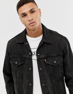 Черная выбеленная джинсовая oversize-куртка Levis the virgil-Черный