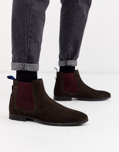 Коричневые замшевые ботинки челси Ben Sherman-Коричневый цвет