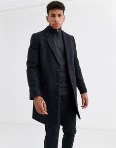 Серое пальто в клетку New Look-Серый