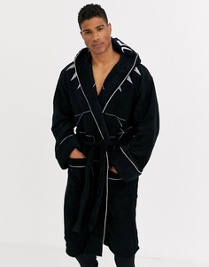 Халат с отделкой в стиле черной пантеры-Черный Robes