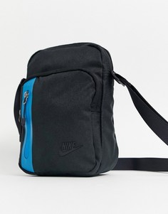 Черная сумка для авиапутешествий с синей молнией Nike Tech-Черный