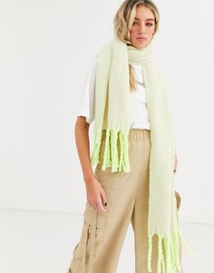 Двухцветный длинный пушистый шарф ASOS DESIGN-Фиолетовый