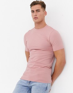 Розовая облегающая футболка River Island-Розовый