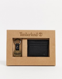 Подарочный набор из кошелька для карт и брелока для ключей черного цвета Timberland-Черный