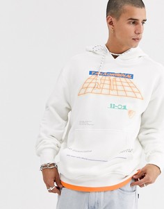 Худи с принтом на груди и спине Taka Original-Белый