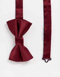 Бордовый галстук-бабочка Moss London-Красный