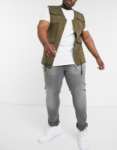 Серые джинсы Burton Menswear Big & Tall-Серый