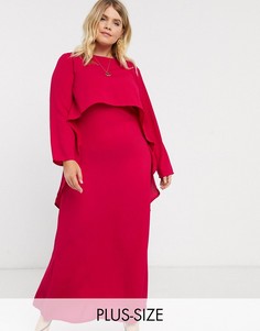 Платье макси с драпировкой Verona Curve-Розовый