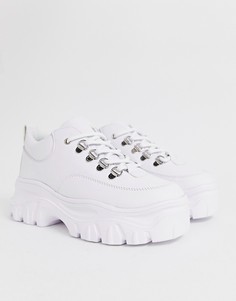Белые кроссовки на толстой подошве Public Desire Biggie-Белый