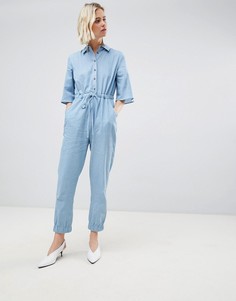 Синий комбинезон из шамбре Unique 21 Unique21