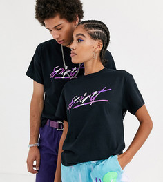 Свободная футболка с принтом на спине ASOS DESIGN x glaad&-Черный