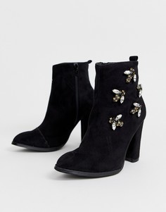 Ботильоны с отделкой в виде пчел Glamorous-Черный