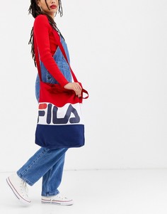 Трехцветная сумка-тоут с логотипом Fila-Мульти
