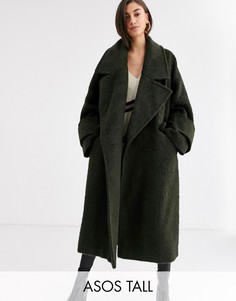 Пальто цвета хаки ASOS DESIGN Tall-Зеленый