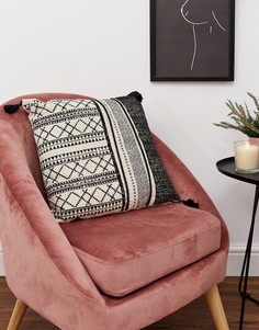 Подушка с ацтекским принтом и кисточками SIL-Мульти