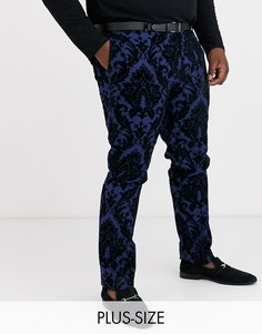 Синие брюки с барочной отделкой Twisted Tailor Plus-Синий