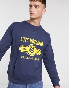 Свитшот с круглым вырезом Love Moschino-Синий