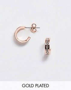 Миниатюрные серьги-кольца цвета розового золота с кристаллами Swarovski от Ted Baker Seeni-Золотистый