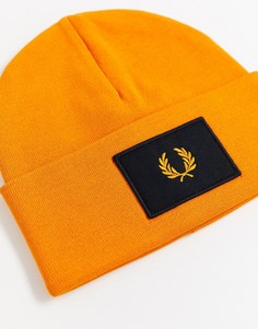 Оранжевая шапка-бини с логотипом Fred Perry-Желтый