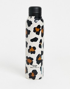 Бутылка для воды с леопардовым принтом Typo, 350 мл-Коричневый