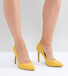 Желтые туфли-лодочки для широкой стопы на высоком каблуке с заостренным носком ASOS DESIGN Paris-Желтый