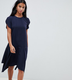 Свободное платье с асимметричным краем Vero Moda Petite-Темно-синий