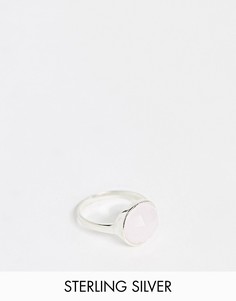 Серебряное кольцо с розовым кварцем эксклюзивно от Kingsley Ryan-Серебряный