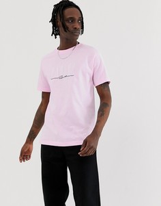 Розовая футболка с вышивкой логотипа Parlez Johnson-Розовый