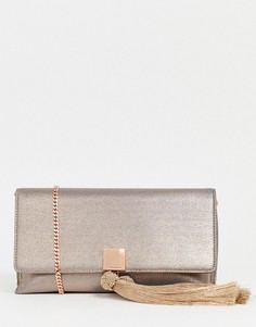 Атласный клатч Ted Baker Kathiie-Золотой