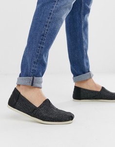 Серые трикотажные слипоны Toms alpargata-Серый