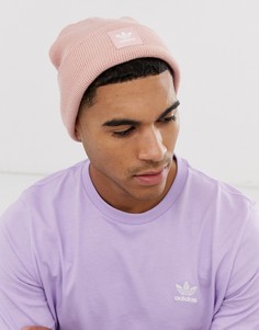 Розовая шапка-бини с логотипом adidas Originals-Розовый