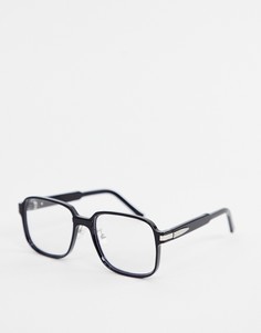 Черные квадратные очки с прозрачными стеклами Spitfire BTA-Черный