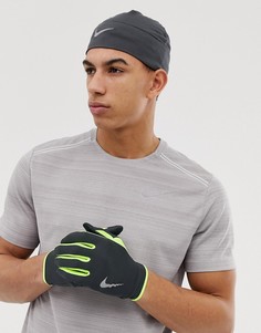 Серая шапка и перчатки Nike Running-Серый