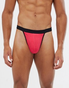 Розовые стринги из органического хлопка ASOS DESIGN-Розовый