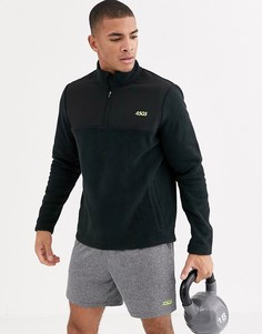 Флисовый топ с молнией 1/4 ASOS 4505-Черный