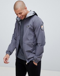 Серая легкая куртка с фирменной лентой на капюшоне ellesse Migliore-Серый