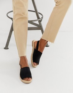 Эспадрильи с ремешком на пятке Truffle Collection-Черный