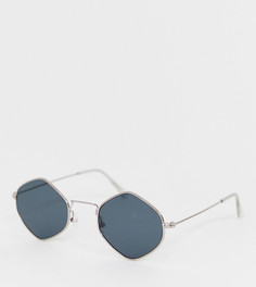 Солнцезащитные очки в серебристой оправе с темными стеклами South Beach-Серебряный
