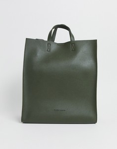 Большая сумка-тоут цвета хаки Claudia Canova-Зеленый