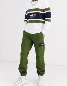 Джоггеры цвета хаки с карманами-карго Tommy Jeans-Зеленый