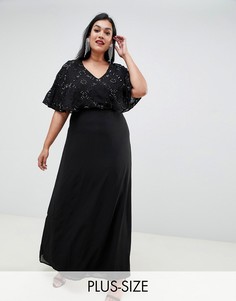Платье макси с отделкой Lovedrobe Luxe-Черный