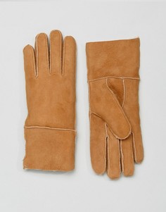 Перчатки с подкладкой из овчины Barneys Originals-Светло-коричневый
