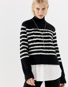 Рубашка с отворачивающимся воротником AllSaints Mari-Мульти